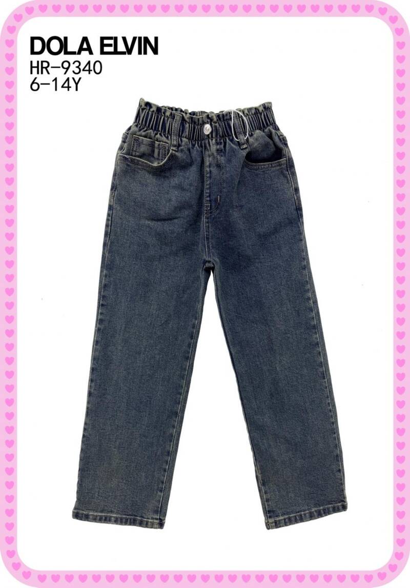 Spodnie dziewczęca jeans Roz 6-14, 1 Kolor .Paczka 10 szt